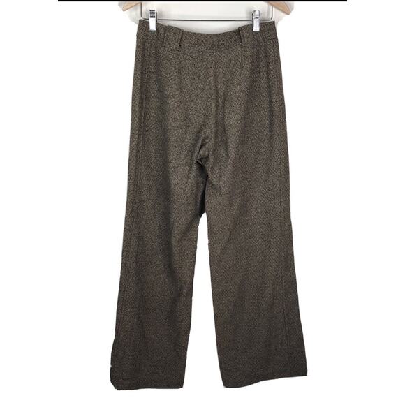Soft Surroundings Tweed Wide Leg Trouser Pants Size 4 Textured Brown & Black - Picture 2 of 5